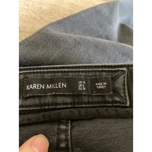 Karen Millen Faded Black Military Jeans - Picture 6 of 6